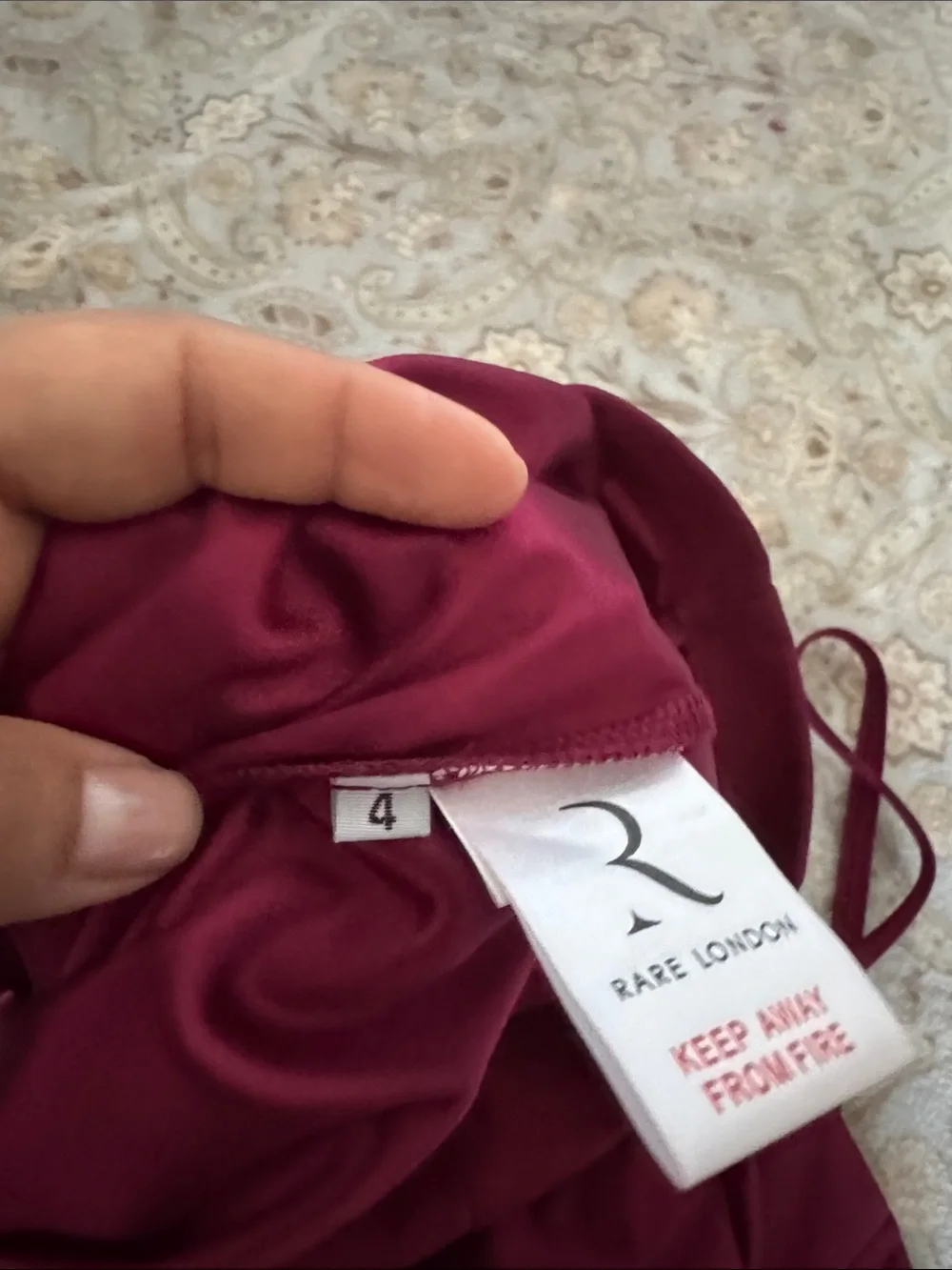 Rare London Berry Strap Bustier Mini Dress - Picture 5 of 6
